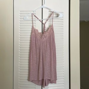 Blush Lace flowy Maurice’s spaghetti strap top